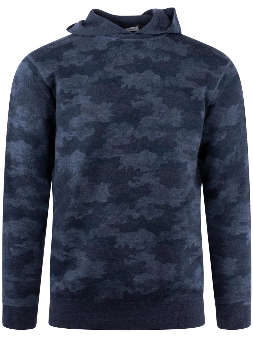 NWT Peter Millar Men's Blue Haze Reversible Camo Popover Hoodie (Large)